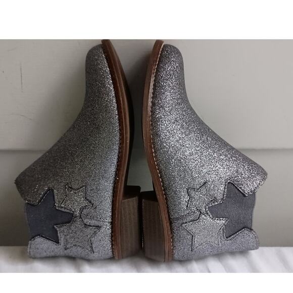 Hanna Andersson Krista Charcoal Glitter Ankle Boots Size 13 EUC - Picture 7 of 10